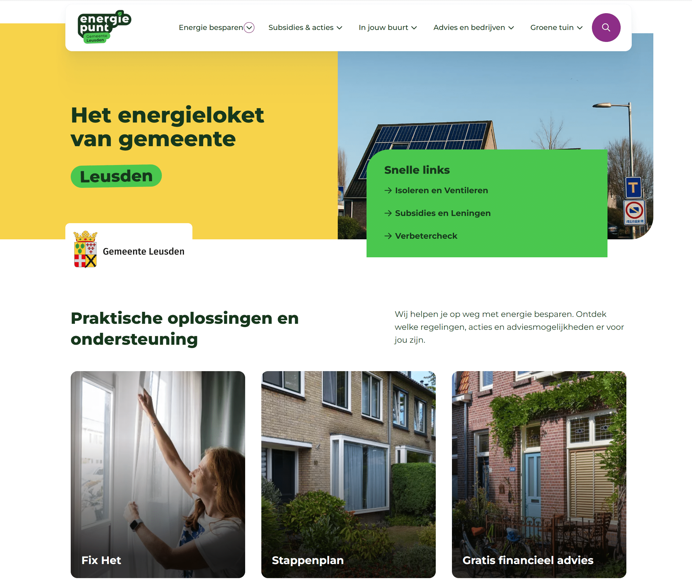 Energiepunt ikwilwatt nieuws Voorbeeld van hoe de website energiepunt.nl/leusden eruit ziet